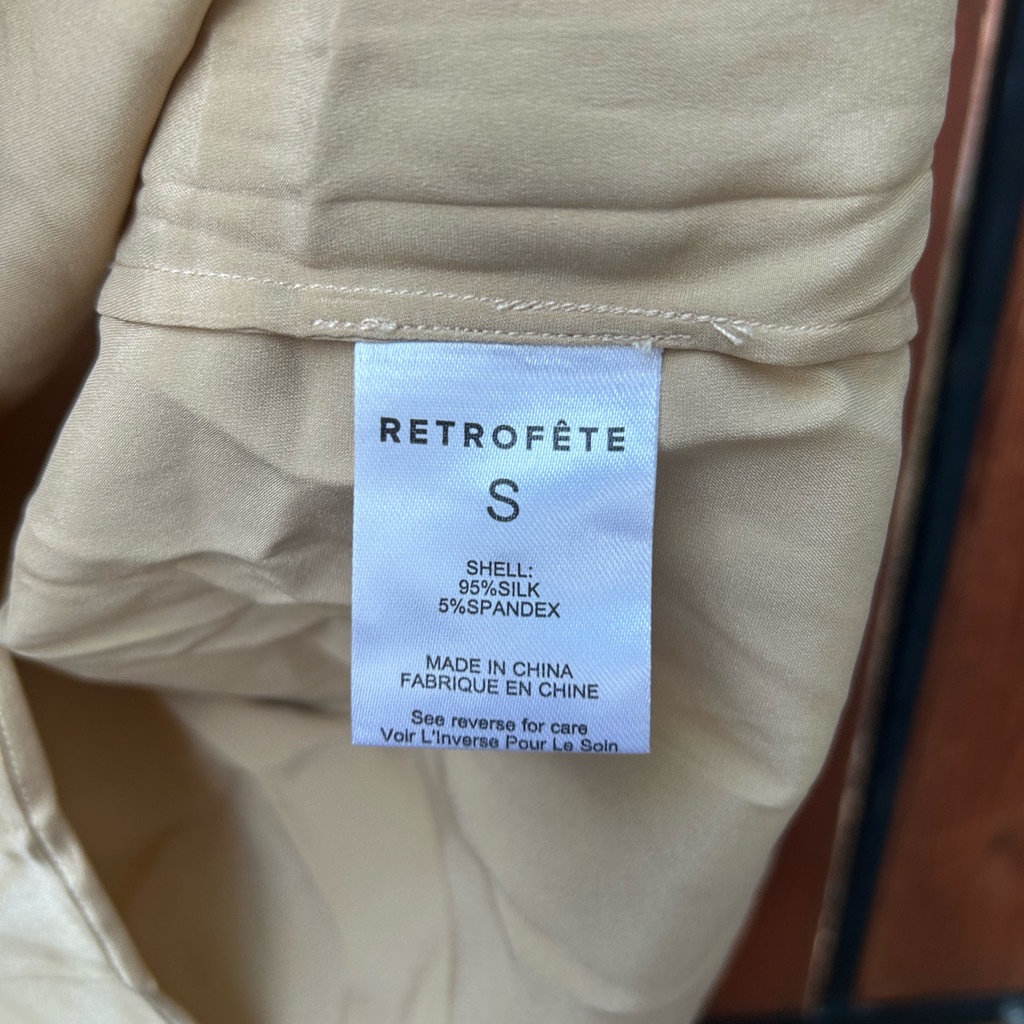 Retrofete Gold Satin Scoop Neck Tank Top — image 7 of 8